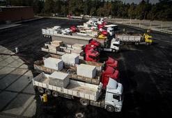 2 bin 500 blok mermer bin 300 TIR'la taşındı