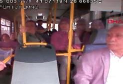 Servis aracınında şoföre çirkin saldırı