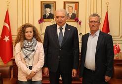 Ahed Tamimi, Mevlüt Uysal'ı ziyaret etti