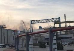 Tuzla tersaneler bölgesinde yangın!