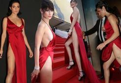 Serenay Aktaş'ın elbisesi Bella Hadid'i akıllara getirdi