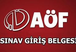 AÖF sınavı saat kaçta? AÖF Güz Dönemi sınav giriş belgesi