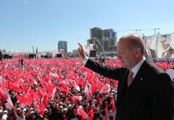 Cumhurbaşkanı Erdoğan: Emniyete sordum, alanda 450 bin kişi var