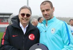 UEFA Başkanı Ceferin'den TFF Başkanı Hüsnü Güreli'ye ziyaret