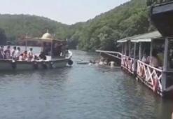 Saklıgöl'de çardak çöktü, birçok kişi göle düştü!