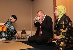 Cumhurbaşkanı Erdoğan, Japonya'da çay  seremonisine katıldı
