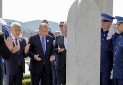 Cumhurbaşkanı Erdoğan'dan Aliya İzetbegoviç'in kabrine ziyaret