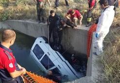 Otomobil sulama kanalına düştü 2 kişi öldü