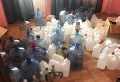 İçki imalathanesi gibi eve polis baskını