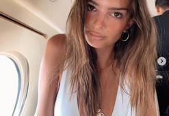 Ünlü model Emily Ratajkowski'den iç çamaşırlı paylaşım!