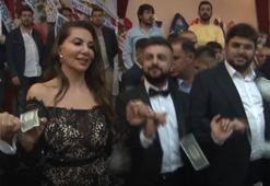 Ebru Yaşar, halay çekti! Dolarlar havada uçuştu