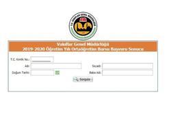 2019 VGM burs sonuçları sorgulama!