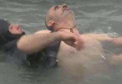 İstanbul'da haç çıkarma töreninde korku dolu anlar!