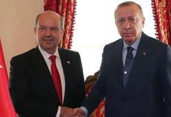 Cumhurbaşkanı Erdoğan KKTC Başbakanı Tatar'ı kabul ediyor