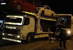 Yolcu otobüsü kaza yaptı: 3’ü ağır 13 yaralı