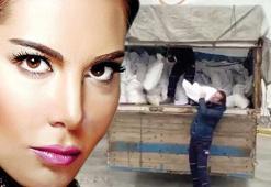 Ebru Yaşar'dan 1 TIR dolusu yardım