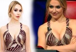 Hadise, dekolteli elbiseyle sosyal medyayı salladı