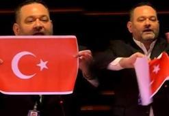 Türk bayrağını yırtan Yunan vekile ceza!