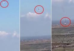 Rejime ait SU-24 uçağının düşme anı kamerada