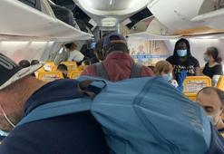 Stansted  Lizbon uçuşunda sosyal mesafe tepkisi