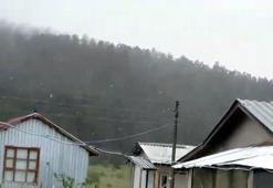 Bolu'nun yüksek kesimlerine mayıs ayında kar yağdı