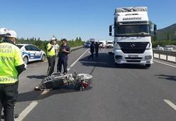 TIR'ın çarptığı motosikletteki çift öldü