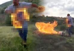 Korkunç olay! Teslim olmamak için kendini ateşe verdi