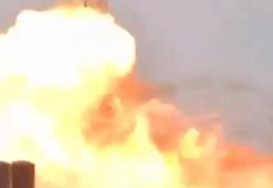 SpaceX'in dev roketi test sırasında böyle patladı!
