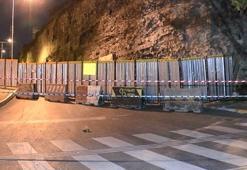 Tarihi surlarda çökme tehlikesi! Yol trafiğe kapatıldı