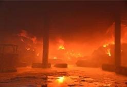Kahramanmaraş'ta tekstil fabrikasında korkutan yangın