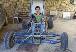 Evde sıkılan genç, su motorundan 'buggy' yaptı
