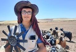 Çobanlık yapan lise öğrencisi atık malzemelerden enerji üretti