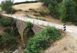 Tarihi köprüde defineci tahribatı