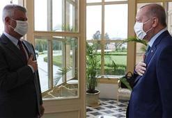 Cumhurbaşkanı Erdoğan, Kosova Cumhurbaşkanı Taçi ile bir araya  geldi