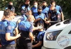 Küçükçekmece'de seyyar satıcı ve zabıta arbedesi! Sopa ve çekiçle saldırdılar