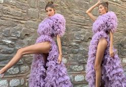 Şevval Şahin derin yırtmaçlı elbisesiyle olay oldu! 'Photoshop mu?'