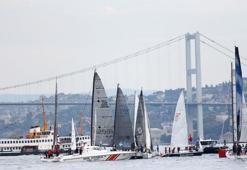 Boğaz'daki Cumhurbaşkanlığı Uluslararası Yat Yarışı havadan görüntülendi