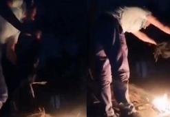 Ormanlık alanda tavuğun boğazını kestikten sonra ateşe attı! Skandal sözler...