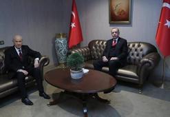 Cumhurbaşkanı Erdoğan, MHP lideri Bahçeli ile bir araya geldi