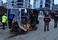 İşçi servisi aracı devrildi! Ölü ve yaralılar var