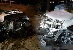 İstanbul'da akılalmaz kaza! Aracın parçaları her yere fırladı