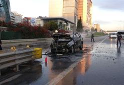 İstanbul'un göbeğinde korkutan olay! Cayır cayır yandı