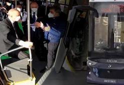 Cumhurbaşkanı Erdoğan ilk elektrikli sürücüsüz otobüsü test etti! Kabine Toplantısı'na Atak Electric ile gitti