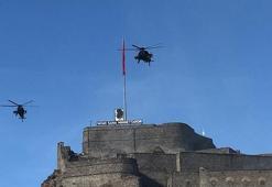 Atak helikopterleri ile Kars Kalesi'nde gösteri