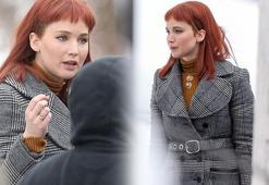 Jennifer Lawrence'ın yüzünü cam parçaları yaraladı! Sete ara verildi