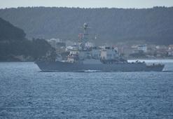 ABD savaş gemisi Çanakkale Boğazı'ndan geçti