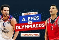 Anadolu Efes - Olympiakos maçı Tek Maç ve Canlı Bahis seçenekleriyle Misli.com’da