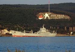 Rus savaş gemisi 'Saratov' Çanakkale Boğazı'ndan geçti