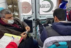 Testi pozitif çıkan baba-oğul otobüsten indirilip karantinaya alındı