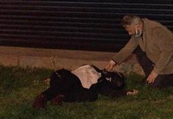 Polisleri gören kadın ikinci kattan atladı, eşi soyunmaya başladı!